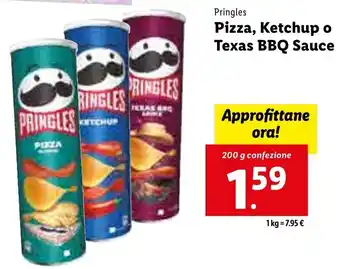 Lidl Pringles Pizza, Ketchup o Texas BBQ Sauce 200g offerta