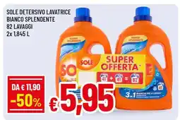 Famila SOLE detersivo lavatrice Bianco Splendente offerta