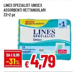 Famila LINES SPECIALIST UNISEX ASSORBENTI RETTANGOLARI offerta