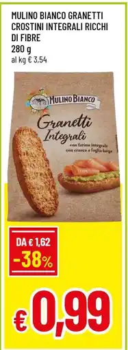 Famila MULINO BIANCO GRANETTI CROSTINI INTEGRALI RICCHI DI FIBRE offerta