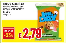 Famila MR.DAY 6 MUFFIN SENZA GLUTINE CON GOCCE DI CIOCCOLATO FONDENTE offerta