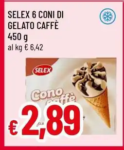 Famila SELEX 6 CONI DI GELATO CAFFÈ offerta