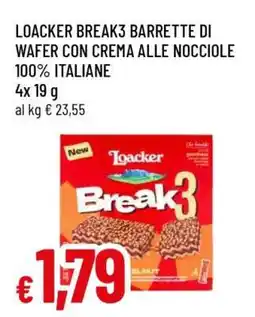 Famila Loacker Break3 Barrette di Wafer con Crema alle Nocciole 100% Italiane offerta