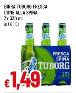 Famila BIRRA TUBORG FRESCA COME ALLA SPINA offerta
