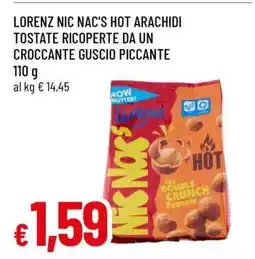 Famila LORENZ NIC NAC'S HOT ARACHIDI TOSTATE RICOPERTE DA UN CROCCANTE GUSCIO PICCANTE offerta