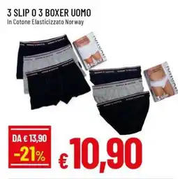 Famila 3 SLIP O 3 BOXER UOMO offerta