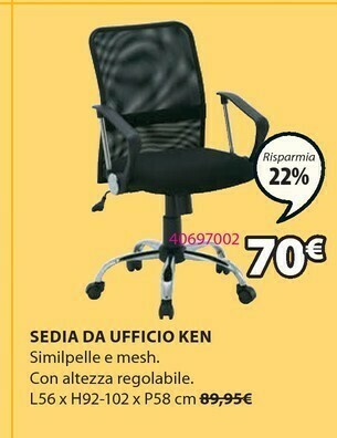 JYSK Sedie ufficio offerta