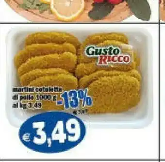 Il Castoro Supermercati Gusto ricco cotolette di pollo offerta