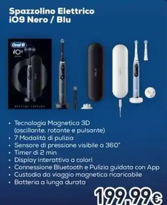 Unieuro Spazzolino Elettrico iO9 Nero / Blu offerta