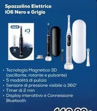 Spazzolino Elettrico iO6 Nero e Grigio