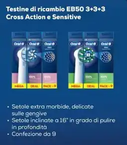 Unieuro Testine di ricambio EB50 Cross Action e Sensitive offerta