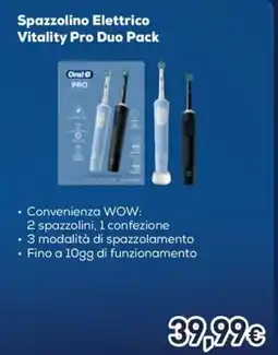 Unieuro Oral-B Spazzolino Elettrico Vitality Pro Duo Pack offerta