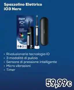Unieuro Spazzolino Elettrico iO3 Nero offerta