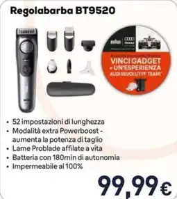 Unieuro Regolabarba Braun BT9520 offerta