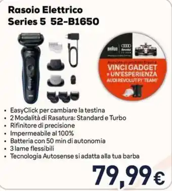 Unieuro Rasoio Elettrico Series 5 52-B1650 offerta