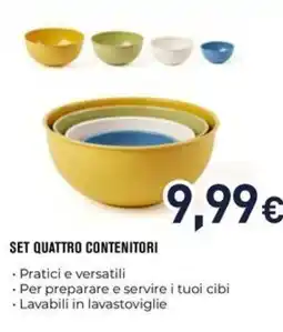 Unieuro Set quattro contenitori offerta