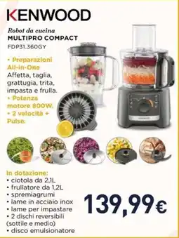 Unieuro Kenwood Robot da cucina Multipro Compact offerta
