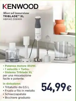 Unieuro Kenwood Mixer ad immersione Triblade™ XL offerta