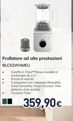 Unieuro Frullatore ad alte prestazioni BLC02WHMEU offerta