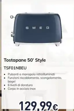 Unieuro Tostapane 50' Style Smeg offerta