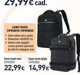 Unieuro Zaino travel offerta