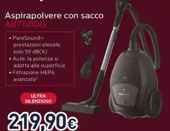 Unieuro Aspirapolvere con sacco AB71U1GG offerta