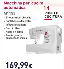 Unieuro Macchina per cucire automatica M1155 offerta