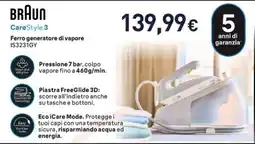 Unieuro Braun Ferro generatore di vapore offerta