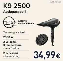 Unieuro K9 2500 Asciugacapelli offerta
