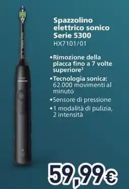 Unieuro Spazzolino elettrico sonico Serie 5300 offerta