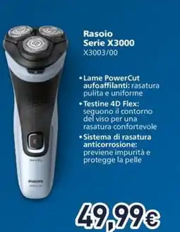 Unieuro Rasoio Serie X3000 Philips offerta