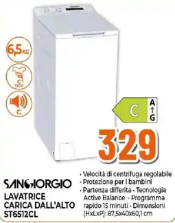 Ipercoop Sangiorgio lavatrice carica dall'alto offerta