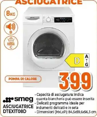 Asciugatrice smeg DTEXIT08D