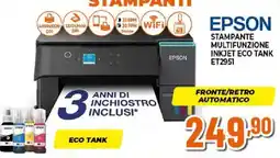 Ipercoop Epson stampante multifunzione inkjet eco tank ET2951 offerta