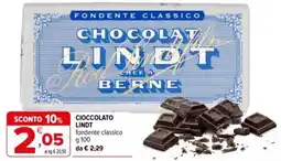 Iperal Cioccolato Lindt fondente classico offerta