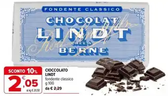 Cioccolato Lindt fondente classico
