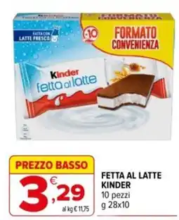 Iperal Fetta al latte Kinder offerta