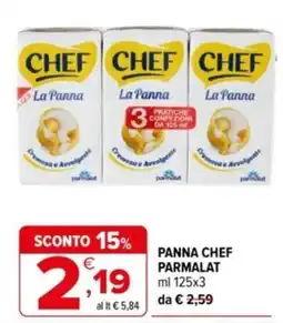 Iperal Panna Chef Parmalat offerta