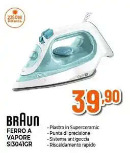 Ipercoop Braun ferro a vapore si3041gr offerta