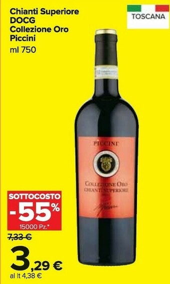 Carrefour Market Piccini chianti superiore docg offerta