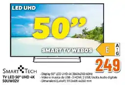 Ipercoop Smart Tech TV LED 50" UHD 4K offerta