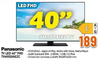Panasonic TV LED 40" FHD