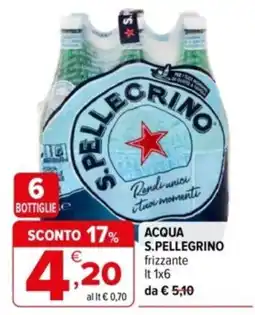 Iperal Acqua S.Pellegrino frizzante offerta
