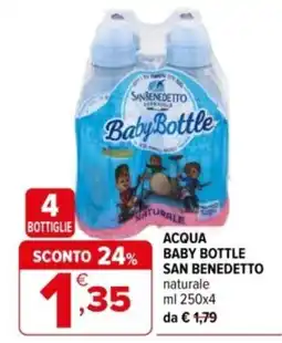 Iperal Acqua baby bottle San Benedetto naturale offerta