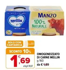Iperal Omogeneizzato di carne Mellin offerta