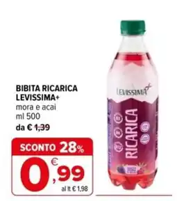 Iperal Bibita ricarica Levissima+ mora e acai offerta