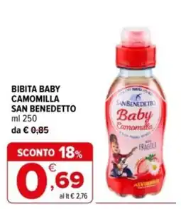 Iperal Bibita baby camomilla San Benedetto offerta