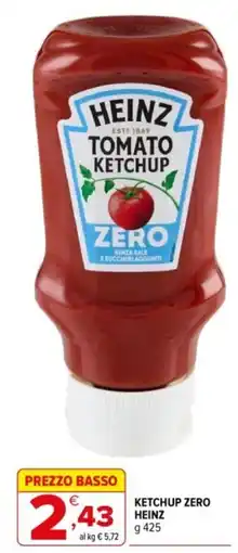 Iperal Ketchup zero Heinz offerta
