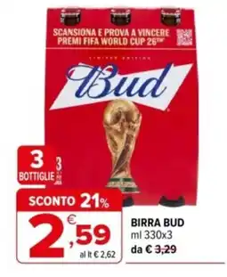Iperal Birra Bud offerta