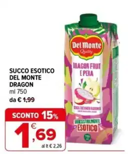 Iperal Succo esotico dragon fruit e pera del monte offerta